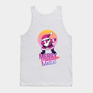 Cool 80s Dabbing Santa Dab Santa Funny  Christmas Gift Tank Top